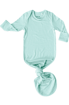 Little Sleepies Knot Gown Aquamarine