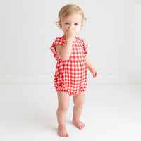 Posh Peanut Flutter Sleeve Bubble Romper Polly